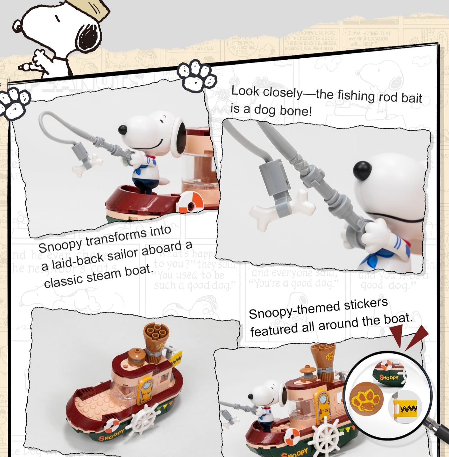 Snoopy Where We Go Series Steam Boat